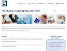 Tablet Screenshot of pharmacomplianceforum.org